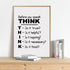 Think Before You Speak Quote Canvas Poster