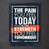 The Pain You Feel Today Poster